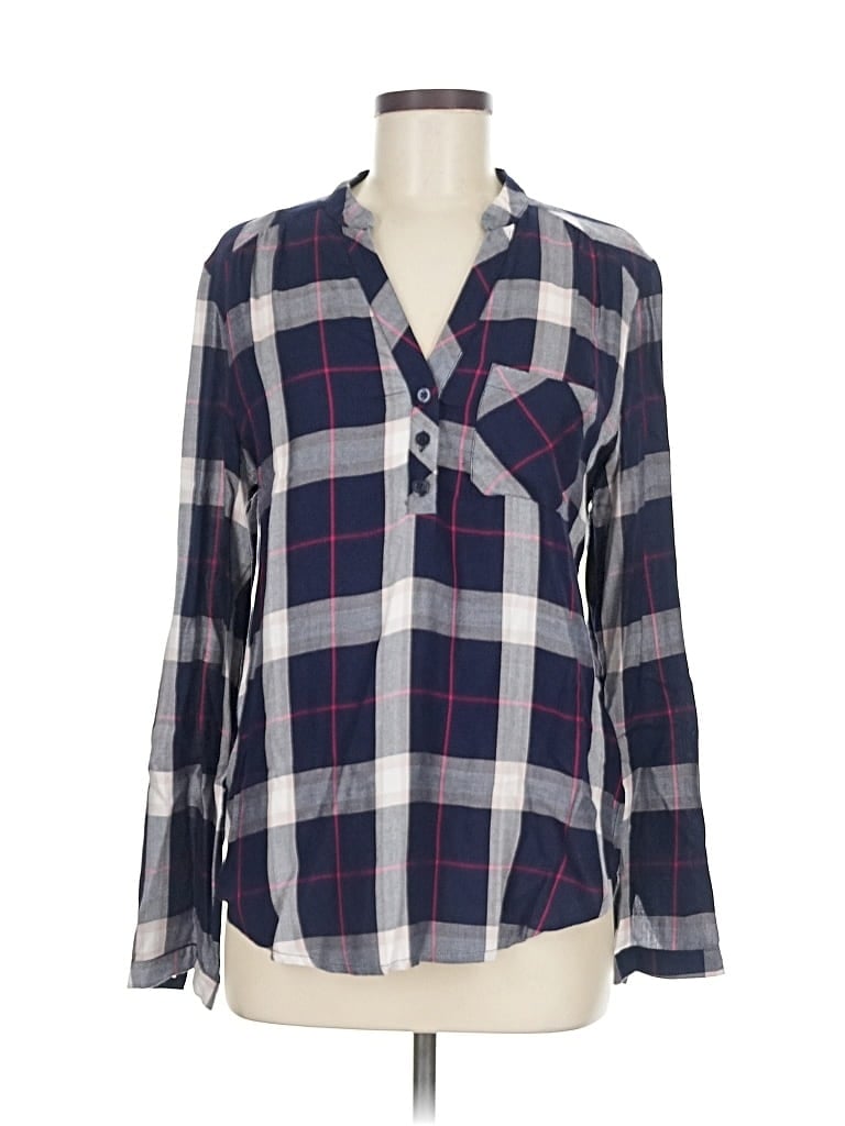 Pre-owned Nsr Long Sleeve Henley Shirt In Blue