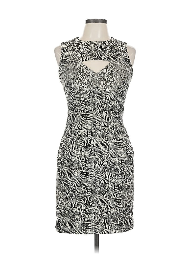 Pre-owned Nicole Miller Cocktail Dress In Gray