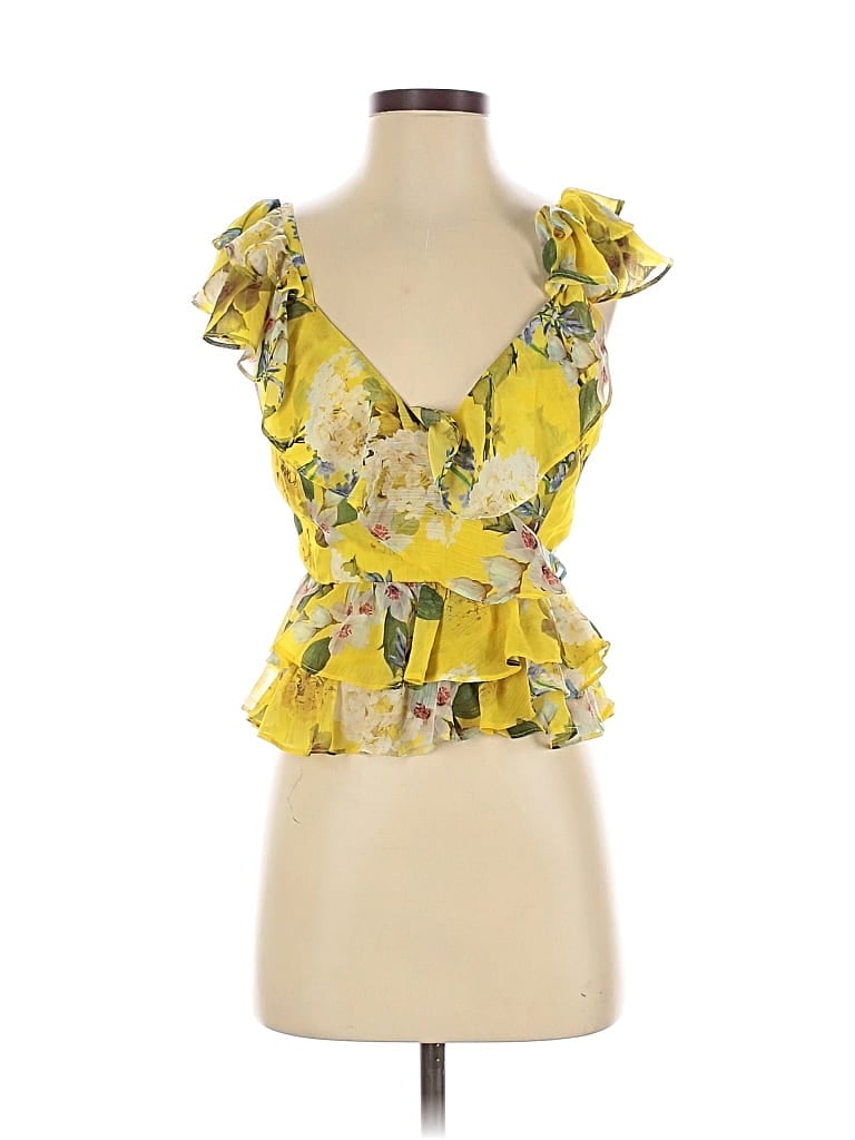 Pre-owned Marissa Webb Collective Sleeveless Blouse In Yellow