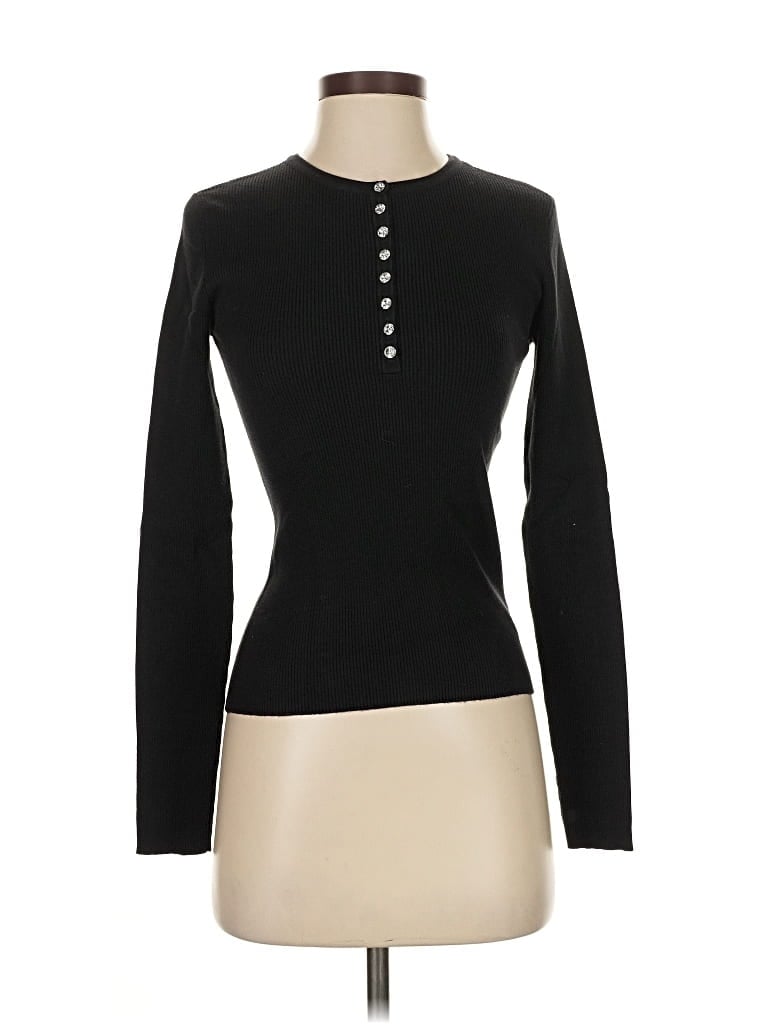 Pre-owned Michael Michael Kors Long Sleeve Top Black Turtleneck Tops