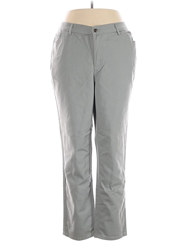 Pre-owned Woman Within Casual Pants In Gray