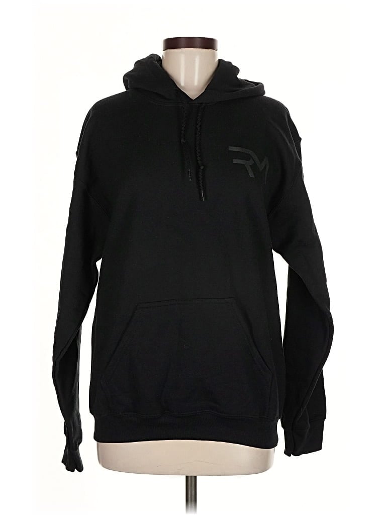 Pre-owned Gildan Pullover Hoodie In Black