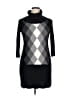 Studio One 100% Acrylic Argyle Black Casual Dress Size XL (petite) - photo 1