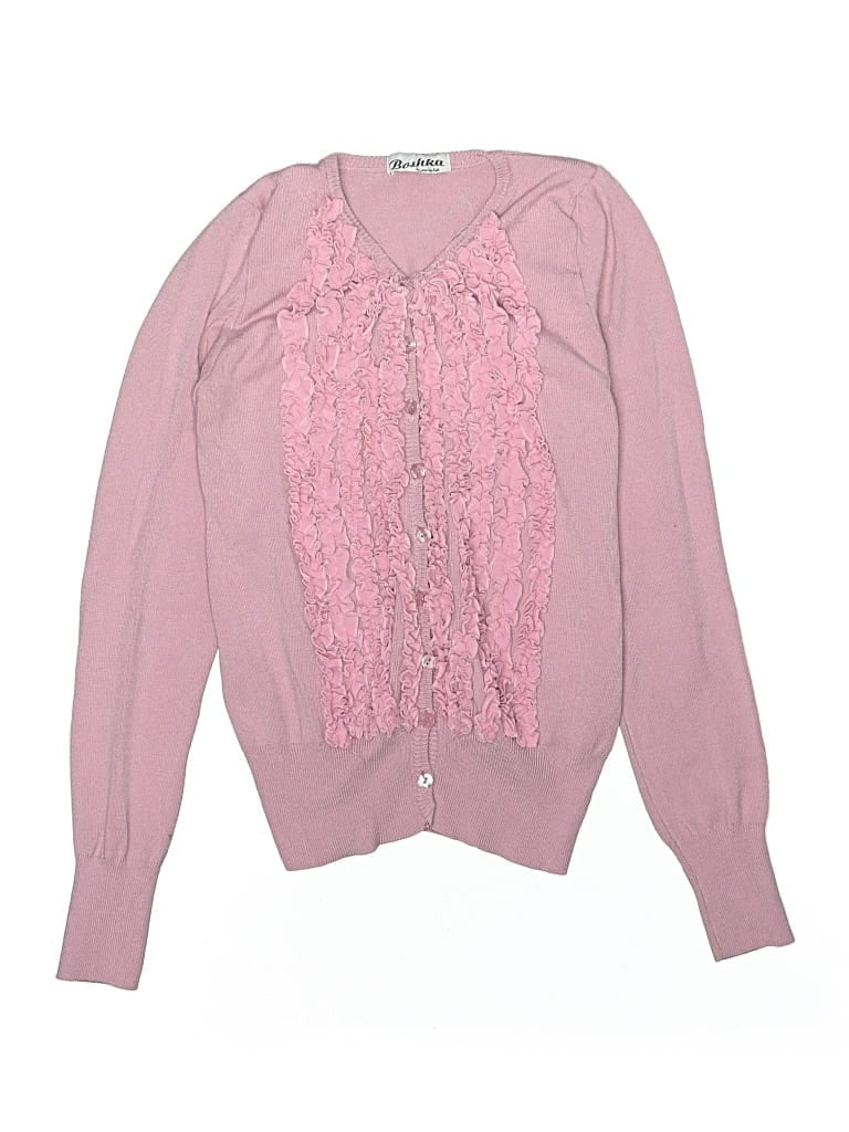 Pre-owned Assorted Brands Kids' Cardigan Sweater In Pink