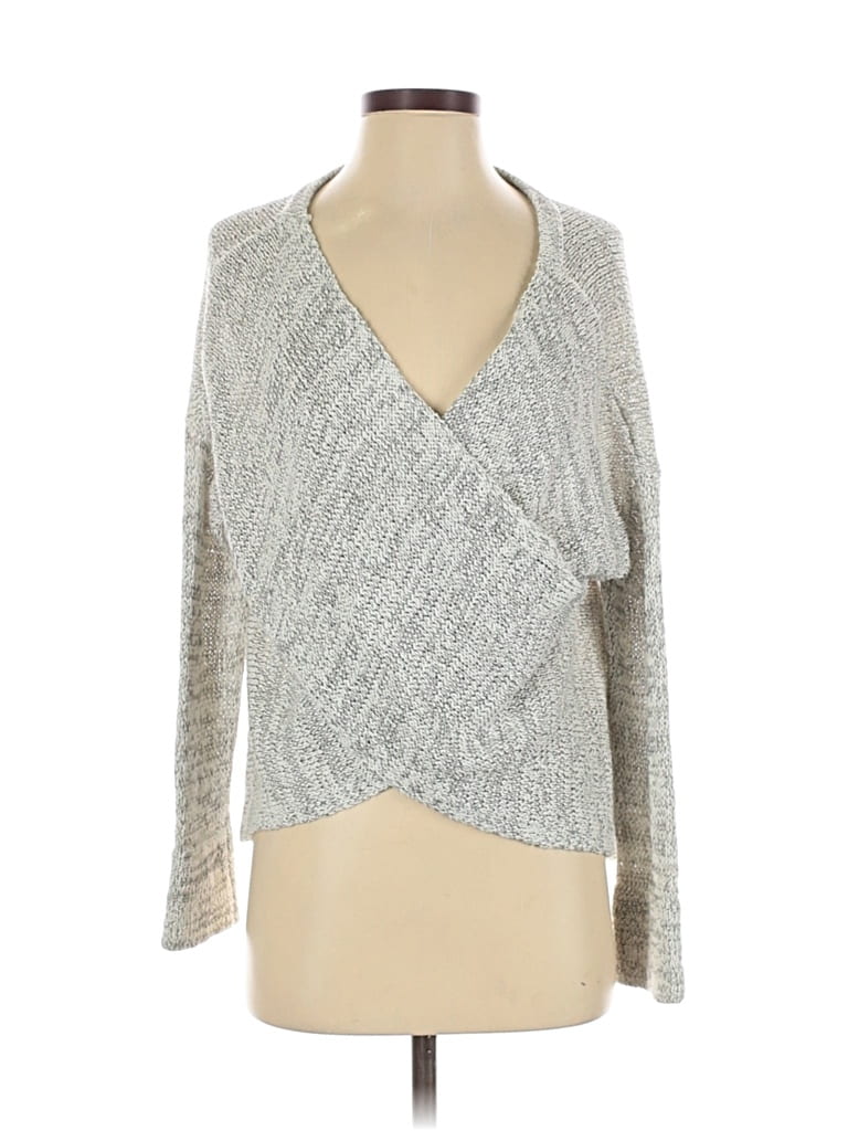 Pre-owned 10 Crosby Derek Lam Intermix Pullover Sweater In Silver