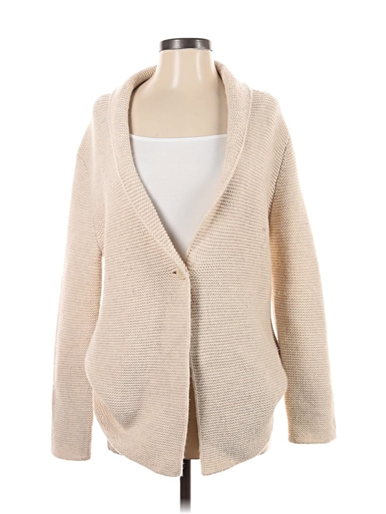 Pre-owned Theory Wool Cardigan Sweater In Brown