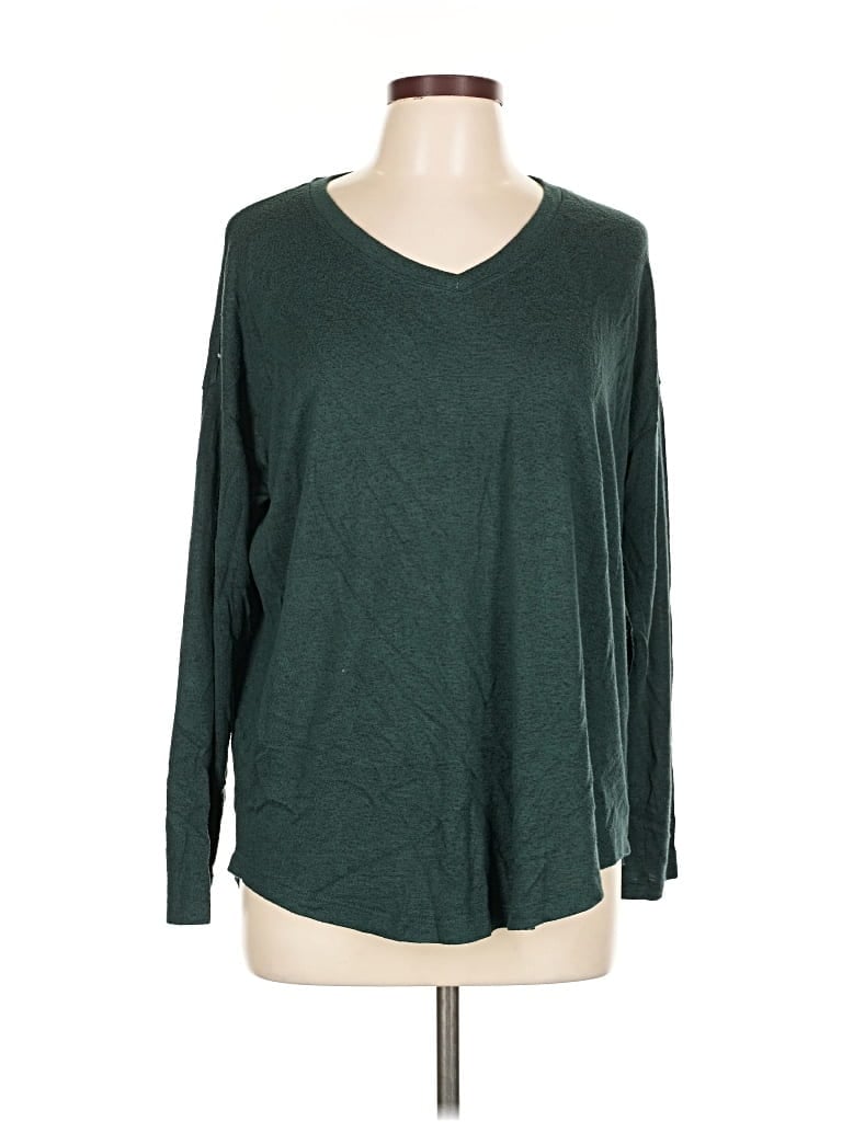 Pre-owned Well Worn Long Sleeve T-shirt In Green