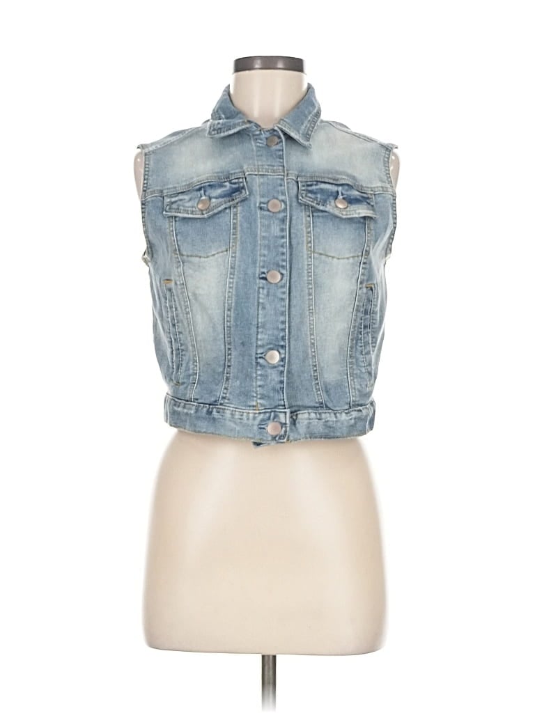 Pre-owned Versona Denim Vest In Blue