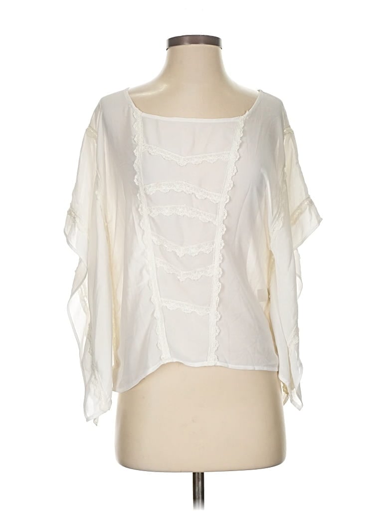 Pre-owned Isabel Short Sleeve Blouse In White