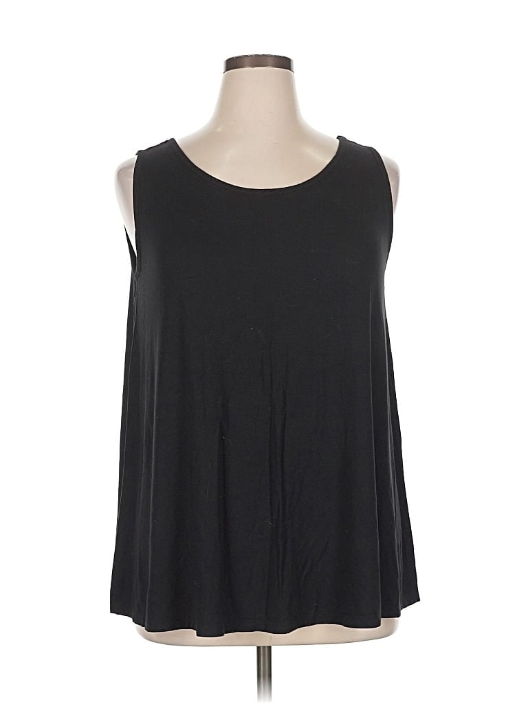 Pre-owned Lane Bryant Sleeveless T-shirt In Black