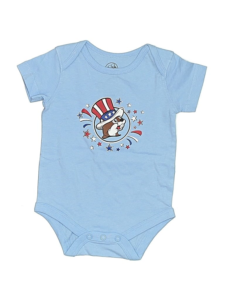 Pre-owned Buc-ees Babies' Short Sleeve Onesie In Blue