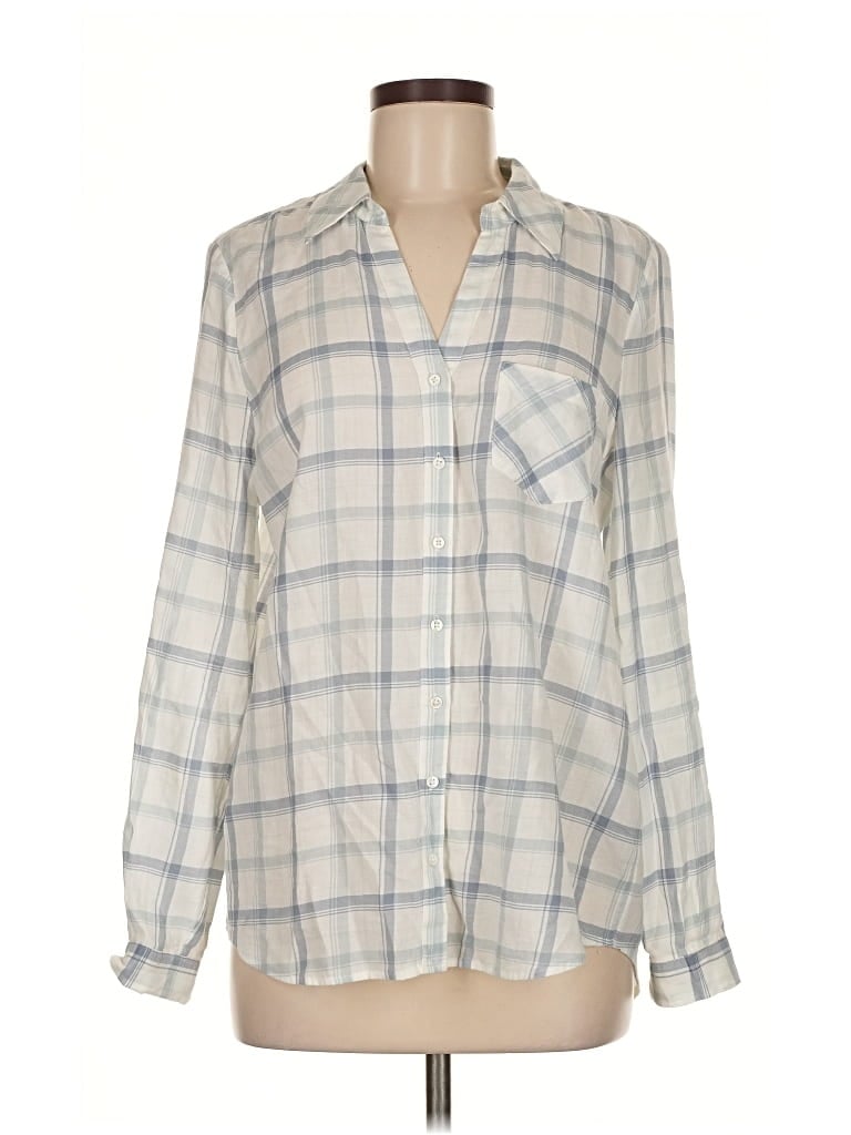 Pre-owned Joie Long Sleeve Button Down Shirt In White