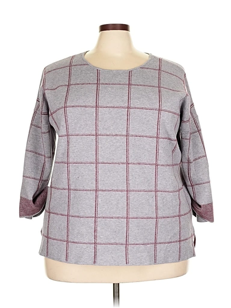 Pre-owned Tahari Pullover Sweater In Gray