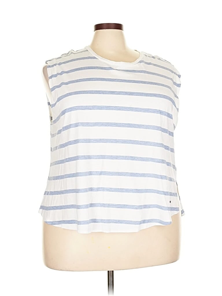 Pre-owned Dkny Jeans Sleeveless T-shirt In White