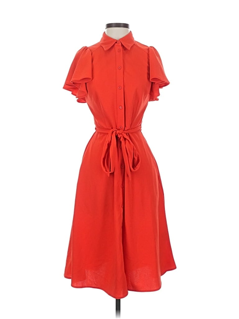 New York And Company Casual Dress In Red