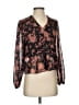 VICI 100% Polyester Brown Black Long Sleeve Blouse Size XS - photo 1