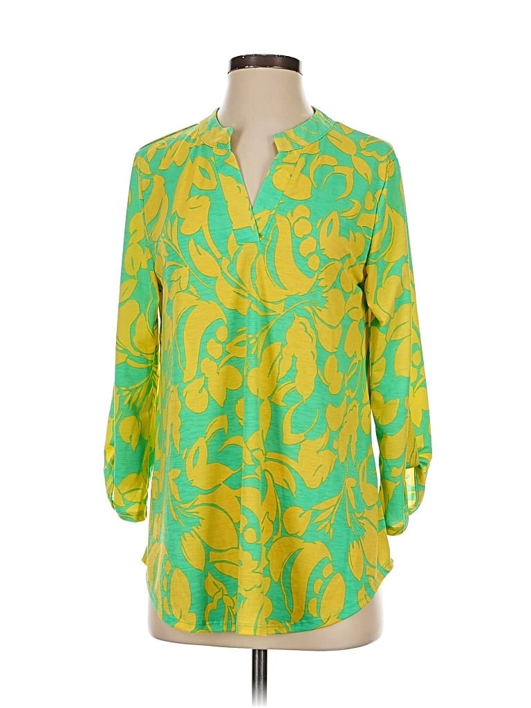 Pre-owned Dear Scarlett 3/4 Sleeve Blouse In Yellow