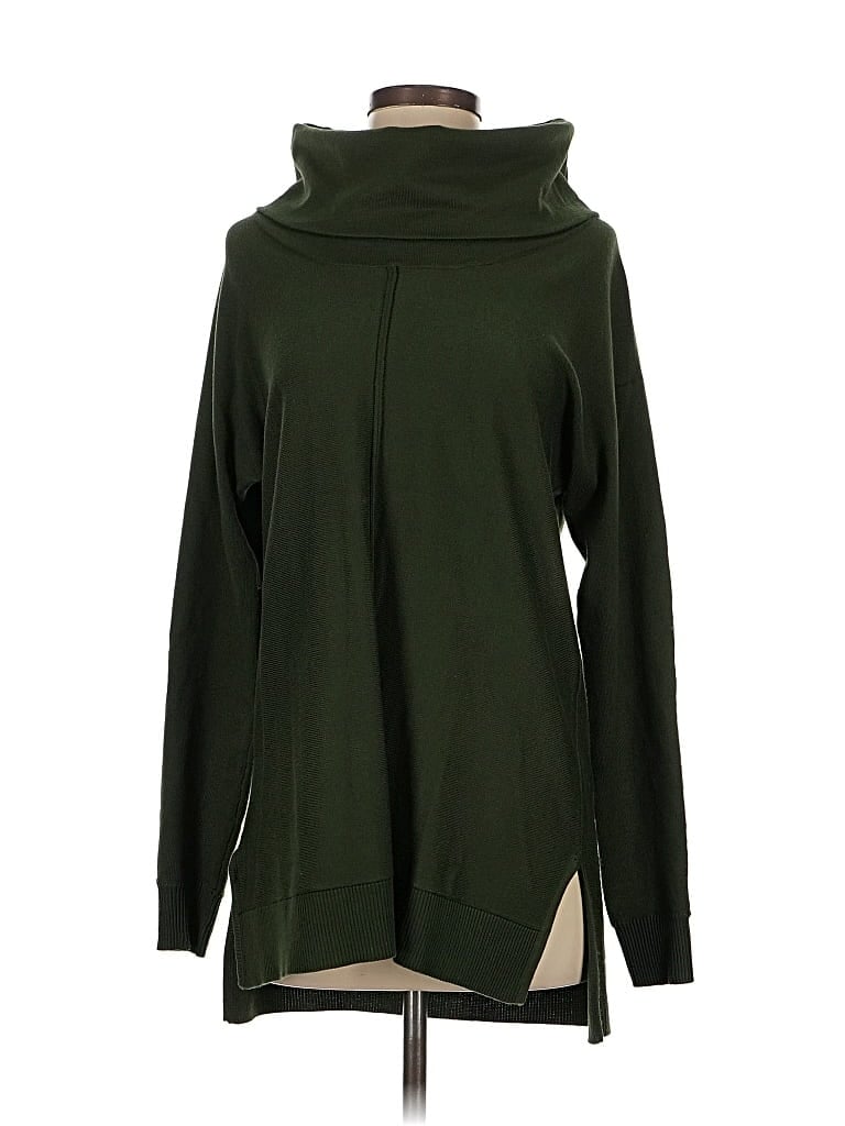 Pre-owned Joan Vass Turtleneck Sweater In Green