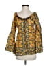 Cache Luxe Yellow 3/4 Sleeve Blouse Size S - photo 1