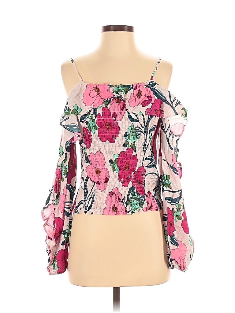 Pre-owned Inc International Concepts 3/4 Sleeve Blouse In Pink