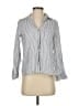 Club Monaco Stripes Silver Long Sleeve Button-Down Shirt Size S (estimated) - photo 1