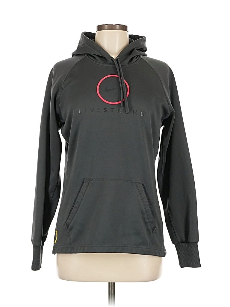 Pre-owned Nike Pullover Hoodie In Gray