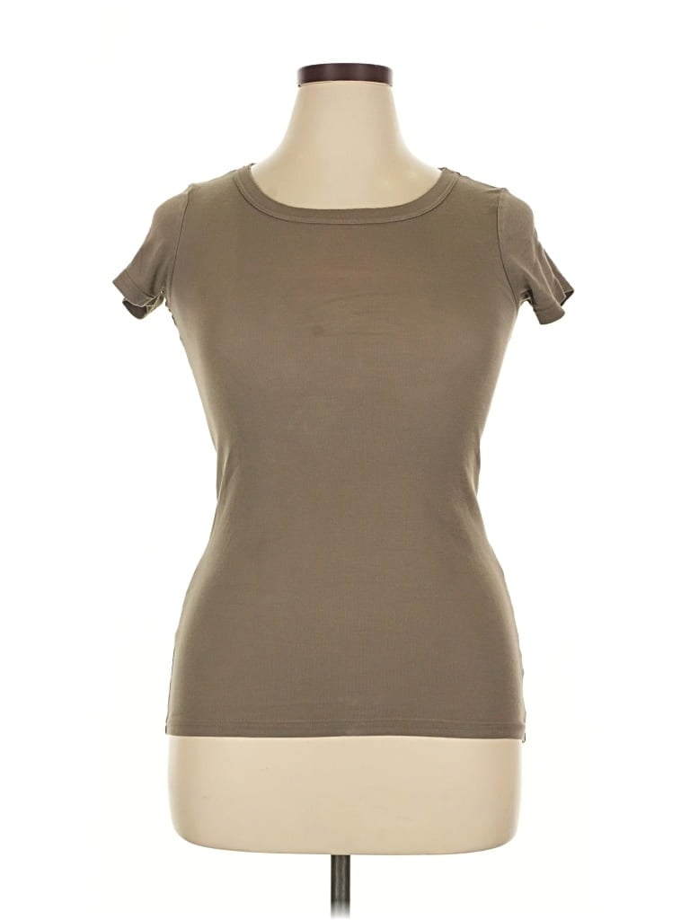 Pre-owned Michael Stars Short Sleeve Turtleneck In Brown