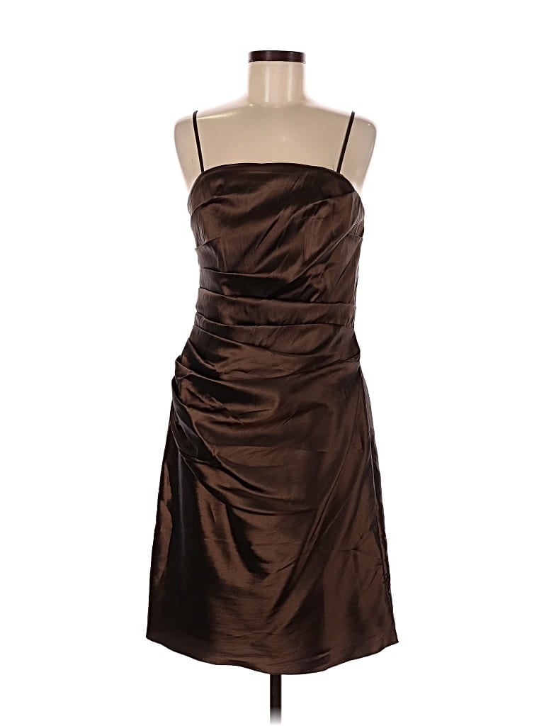 Pre-owned Bill Levkoff Cocktail Dress In Brown