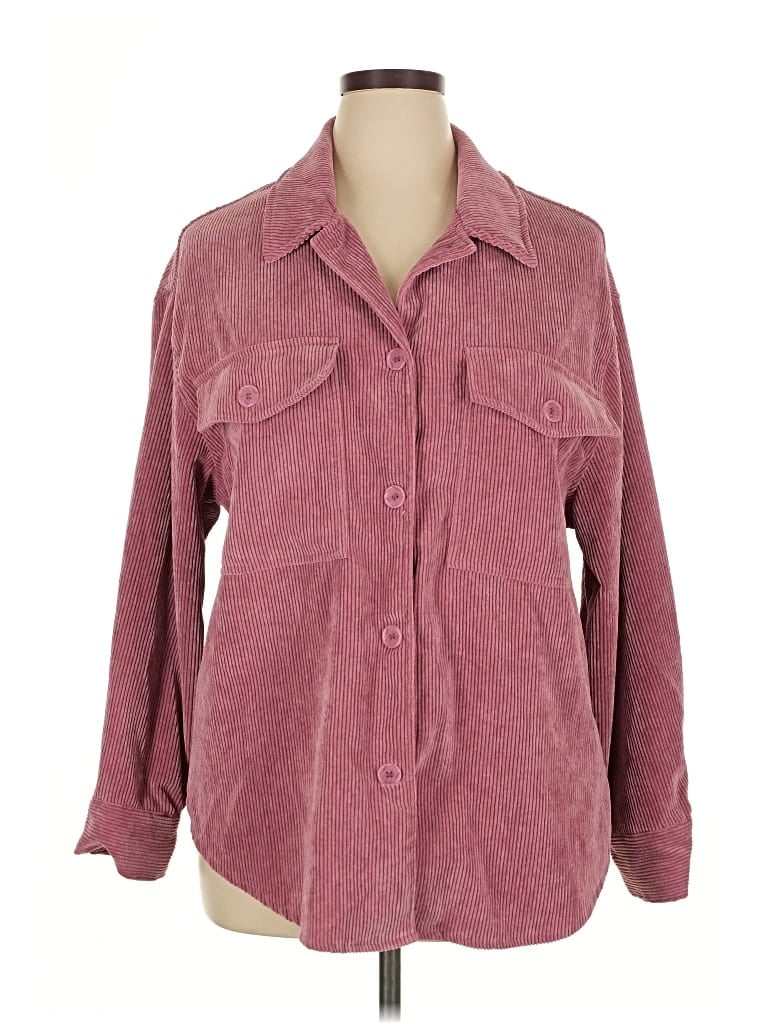 Pre-owned Ashley By 26 International Long Sleeve Blouse In Burgundy