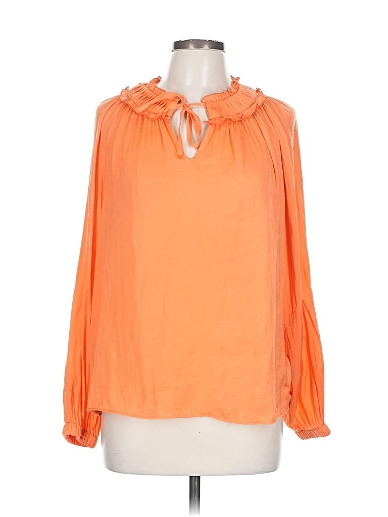 Pre-owned J By Joie 3/4 Sleeve Blouse In Orange