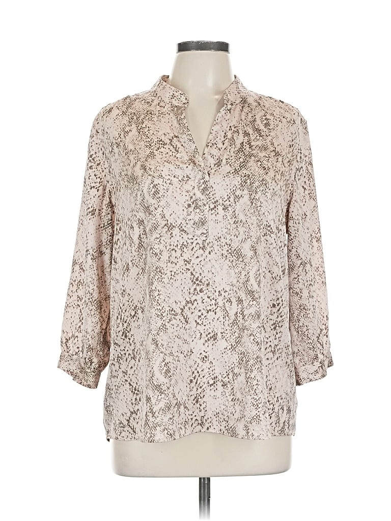 Pre-owned Chico's 3/4 Sleeve Blouse In White