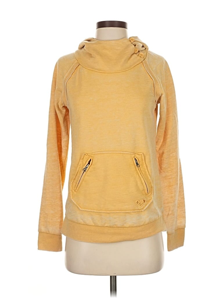 Pre-owned Roxy Pullover Hoodie In Yellow