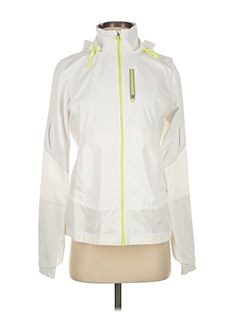 Pre-owned Gap Fit Windbreaker Jacket In White