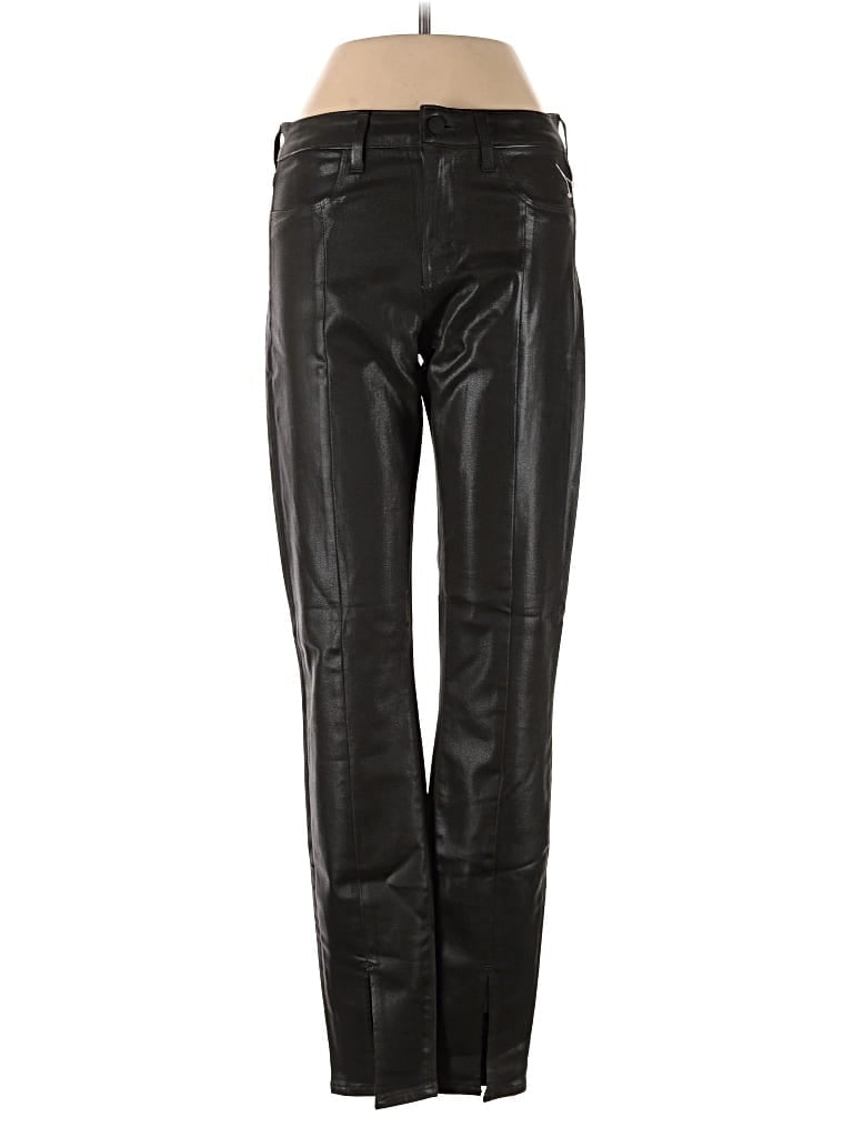 Pre-owned L'agence Faux Leather Pants In Black