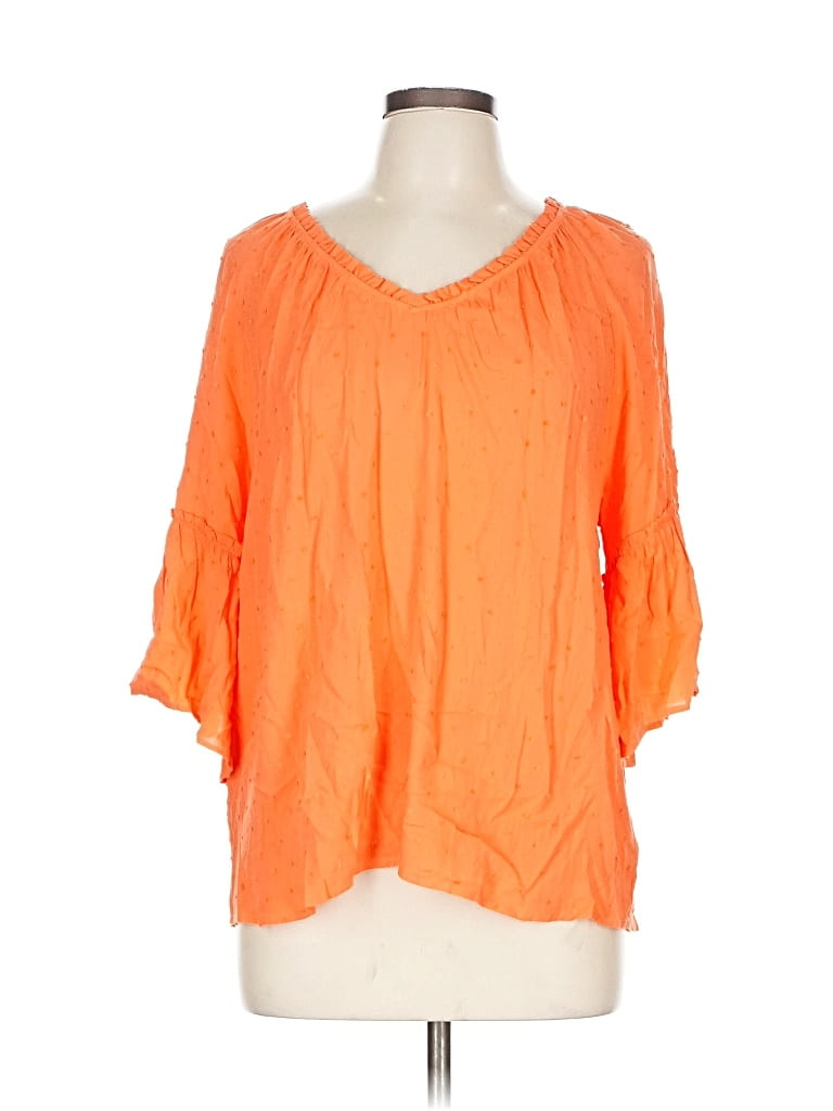 Pre-owned The Pioneer Woman 3/4 Sleeve Blouse In Orange
