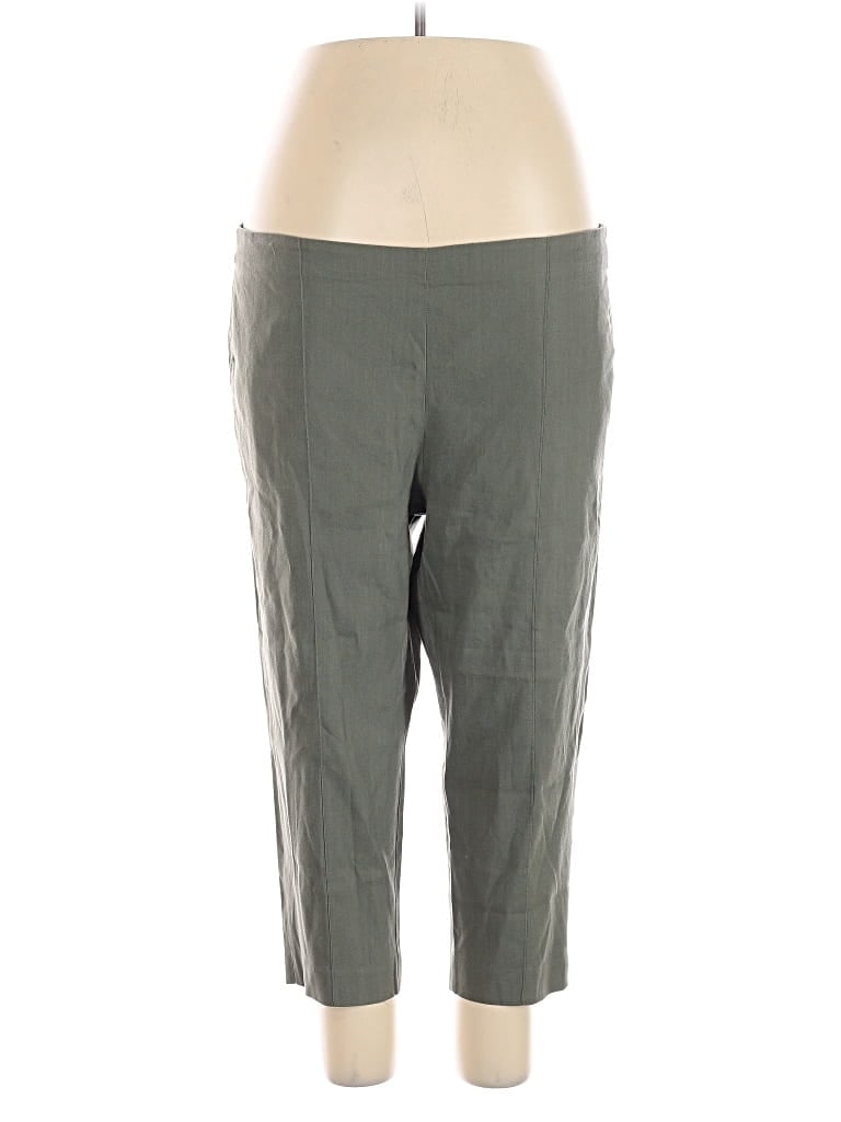 Pre-owned Jjill Linen Pants In Green