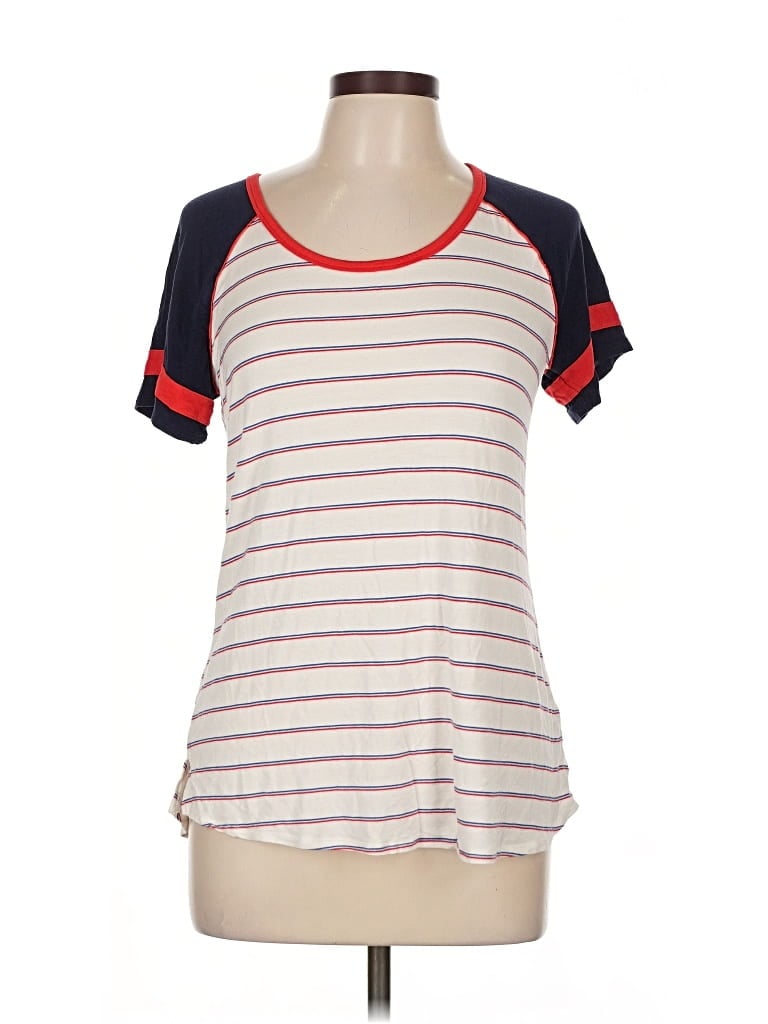 Pre-owned 24/7 Maurices Short Sleeve T-shirt In White