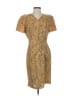 Talbots 100% Polyester Paisley Tan Casual Dress Size 8 - photo 1