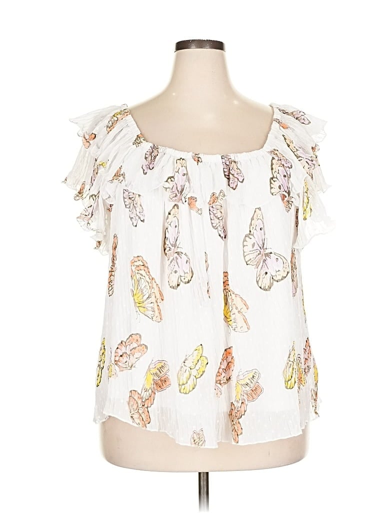 Pre-owned Cato Sleeveless Blouse In White