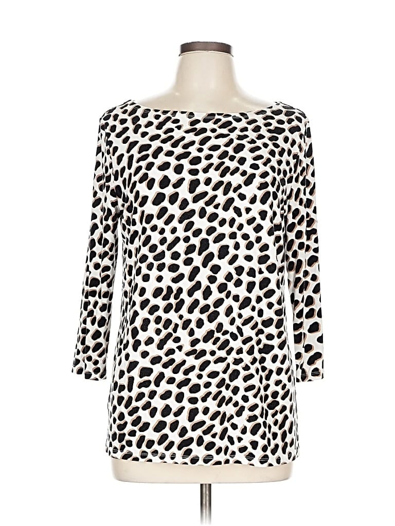 Pre-owned Ann Taylor Factory 3/4 Sleeve T-shirt In White