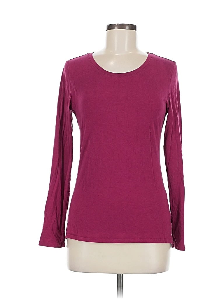 Pre-owned Felina Long Sleeve T-shirt In Burgundy