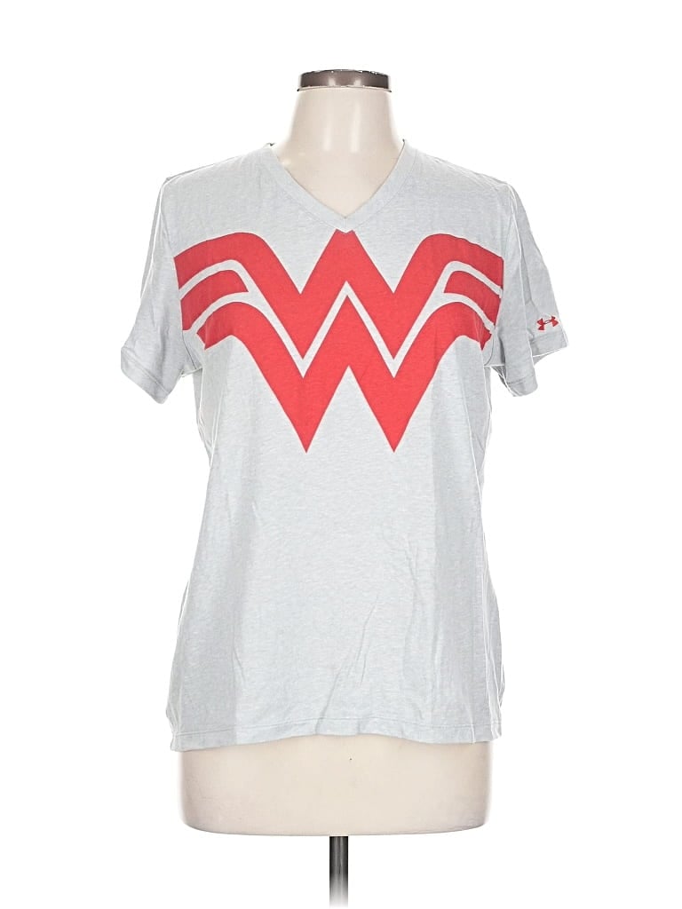 Pre-owned Under Armour Short Sleeve T-shirt In Silver