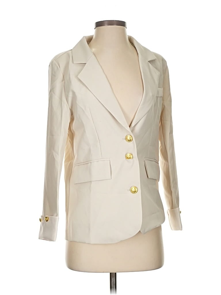 Pre-owned Assorted Brands Blazer Jacket In White
