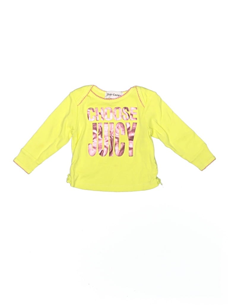 Pre-owned Juicy Couture Babies' 3/4 Sleeve T-shirt In Yellow
