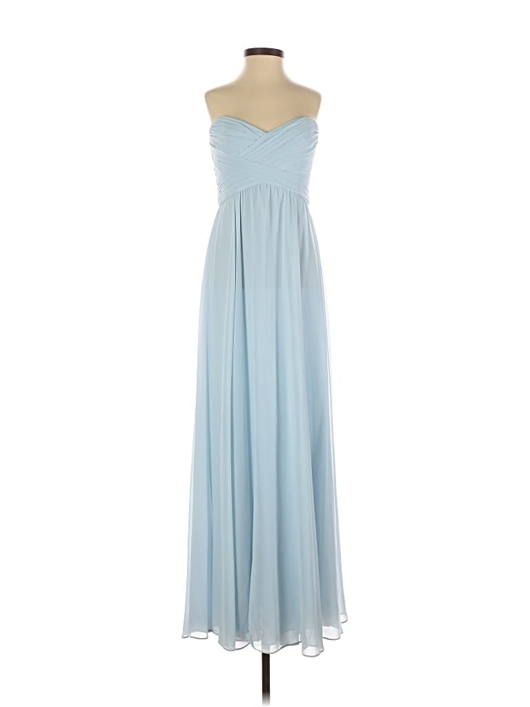 Pre-owned Amsale Cocktail Dress In Blue
