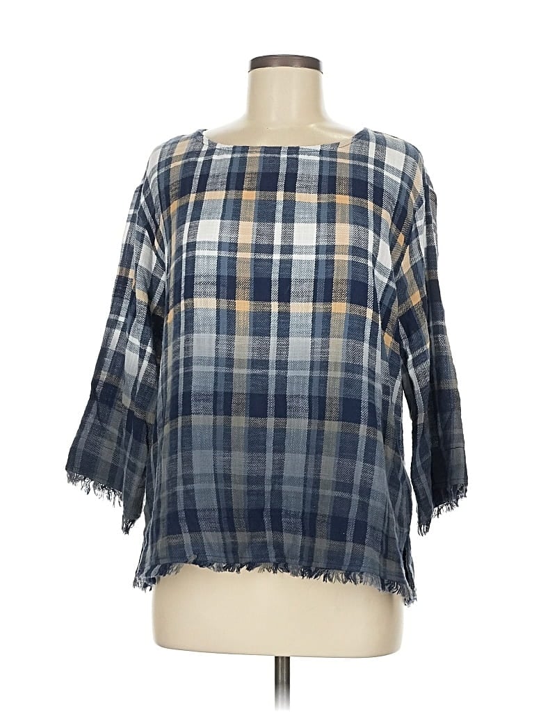 Pre-owned Tribal Jeans 3/4 Sleeve Blouse In Blue