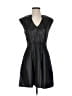 Halston Heritage Metallic Black Cocktail Dress Size 2 - photo 1