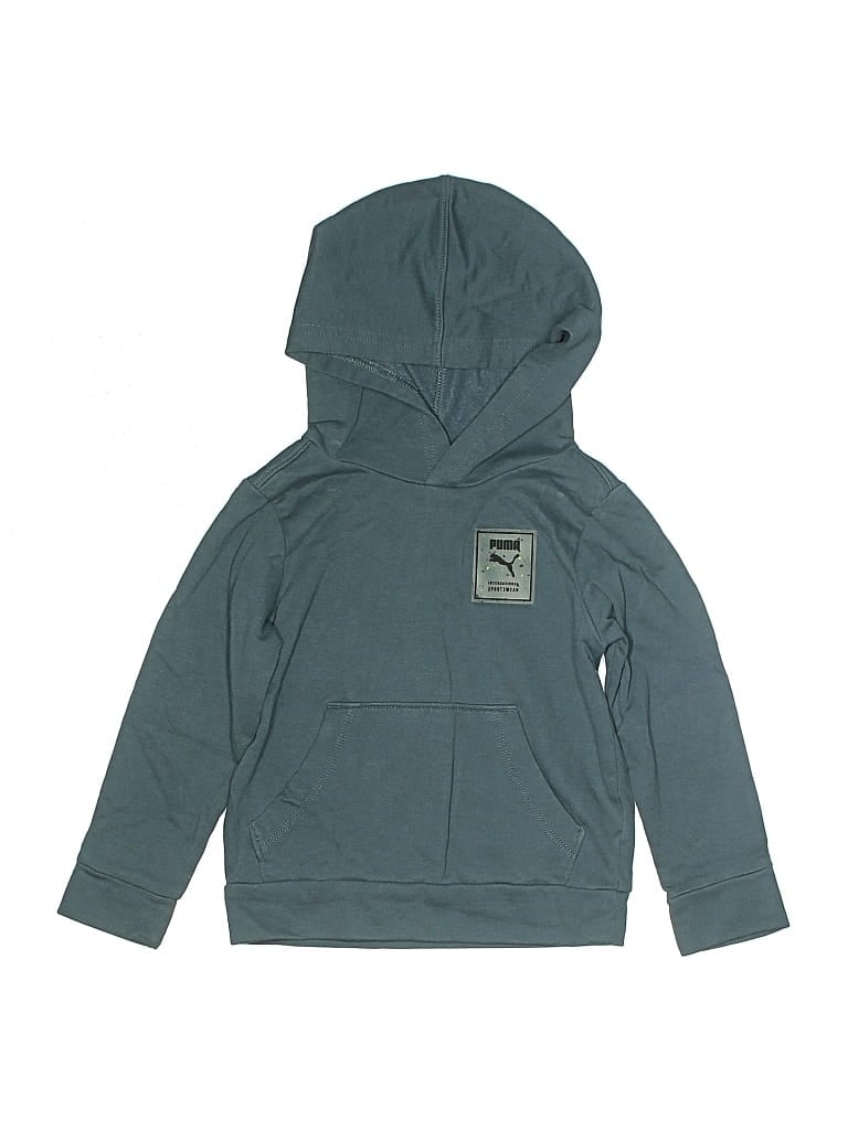 Pre-owned Puma Kids' Pullover Hoodie In Blue