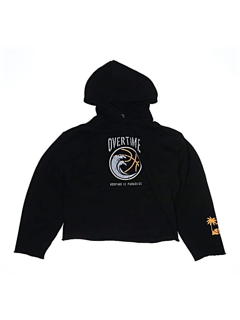 Pre-owned Overtime Kids' Pullover Hoodie In Black