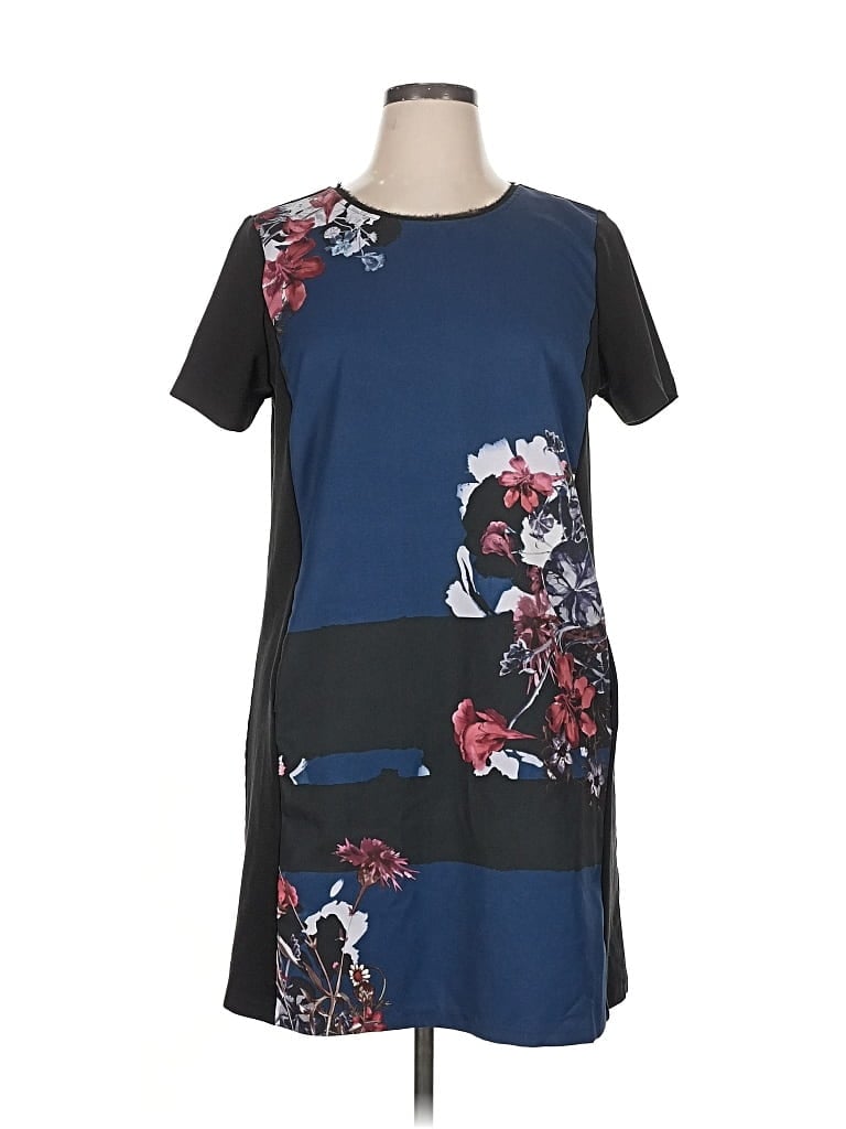 Pre-owned Simply Vera Vera Wang Casual Dress In Blue